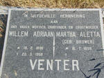 VENTER Willem Adriaan 1896-1958 & Martha Aletta BRUWER 1898-