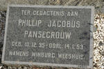 PANSEGROUW Phillip Jacobus 1935-1953