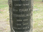 TSHABALALA Isaiah V. 1898-1953