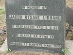 LIKHANG Jacob Ntsane 1902-1955