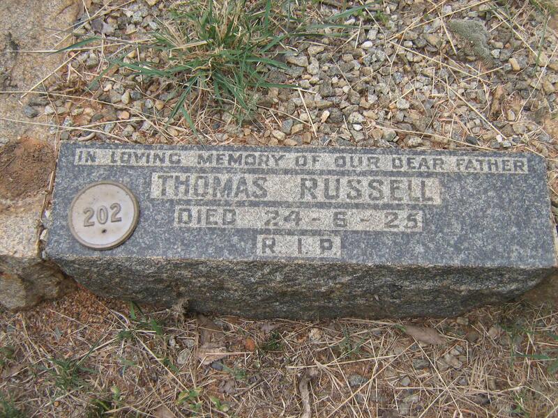 RUSSELL Thomas -1925