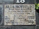 HOFFELDT Hester Aletta nee LE ROUX 1943-2009