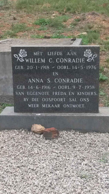 CONRADIE Willem C. 1918-1976 & Anna S. 1916-1958