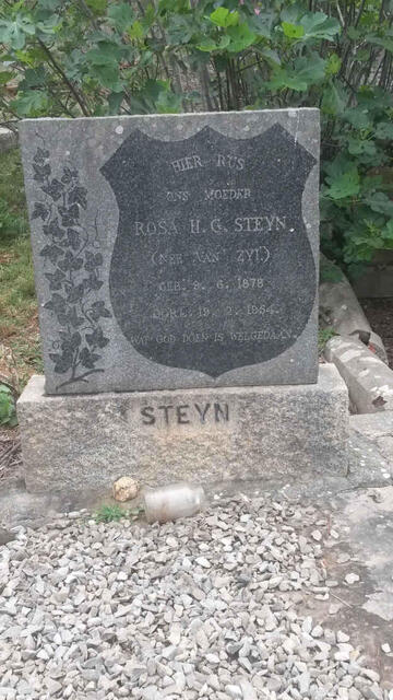 STEYN Rosa H.G. nee VAN ZYL 1878-1954