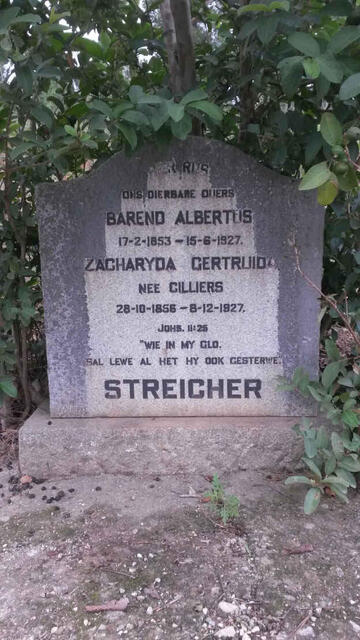 STREICHER Barend Albertus 1853-1927 & Zacharyda Gertruida CILLIERS 1856-1927