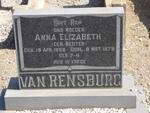RENSBURG Anna Elizabeth, van nee BESTER 1898-1978