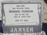 JANSEN Hendrik Frederik 1891-1966