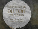 TOIT Barbara Maria, du nee DU PLESSIS 1921-2003