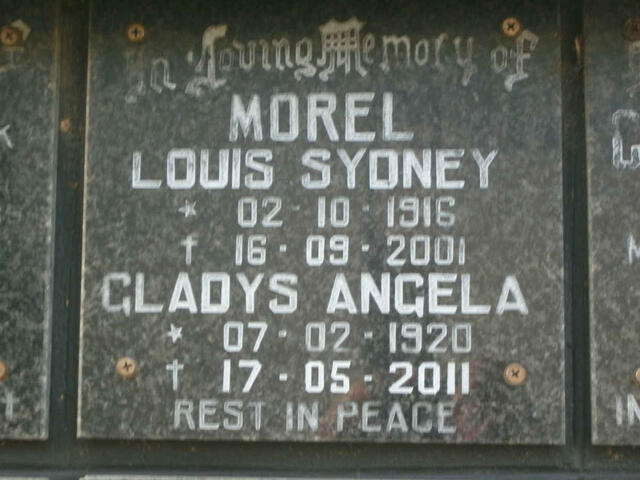 MOREL Louis Sydney 1916-2001 & Gladys Angela 1920-2011
