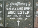 WINCHESTER Barbara Anne Dawne 1946-2003