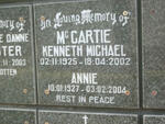 McCARTIE Kenneth Michael 1925-2002 & Annie 1927-2004
