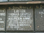 LAYTON Thomas George 1902-1983 & Maureen Anne 1905-2000 :: LAYTON Ronald Michael 1933-