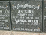 ANTOINE Henry Roe 1910-1985 & Patricia Helen 1917-2002