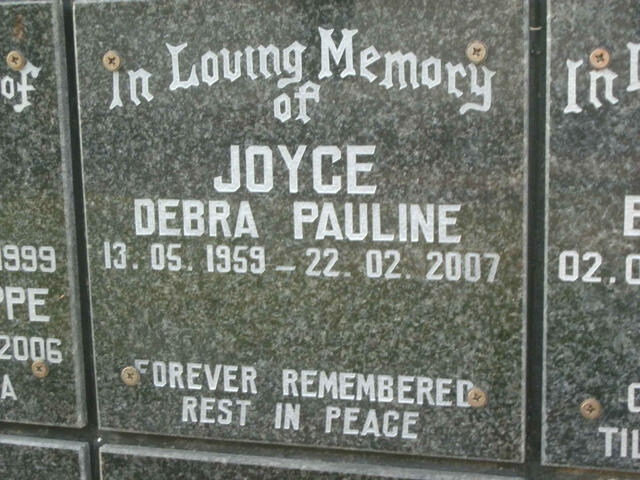 JOYCE Debra Pauline 1959-2007