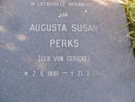 PERKS Augusta Susan nee VON GERICKE 1881-1962