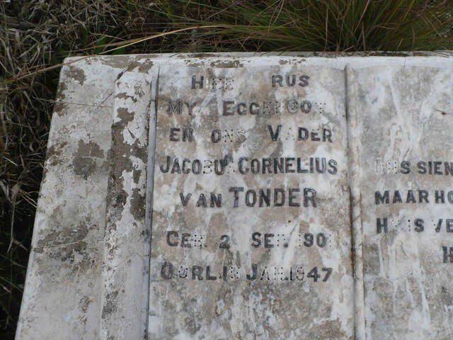 TONDER Jacobus Cornelius, van 1901-1947