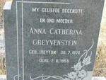 GREYVENSTEIN Anna Catherina nee HEYTON 1876-1955