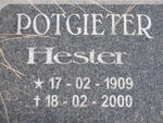 POTGIETER Hester 1909-2000