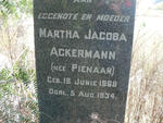 ACKERMANN Martha Jacoba nee PIENAAR 1868-1934