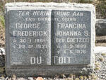 TOIT George Frederick, du 1891-1937 & Francina Johanna S. COETZEE 1889-1976