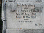 GRANGE Louis Jacobus, le 1858-1935