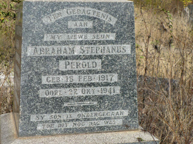PEROLD Abraham Stephanus 1917-1941