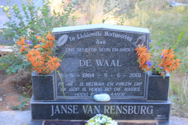 RENSBURG De Waal, Janse van 1984-2001