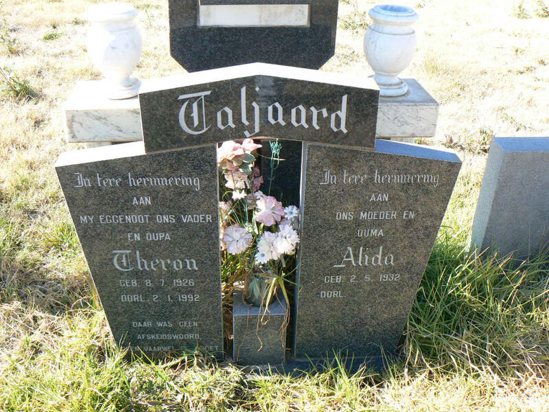 TALJAARD Theron 1926-1992 & Alida 1932-