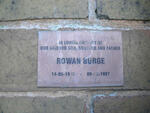 BURGE Rowan 1943-1997