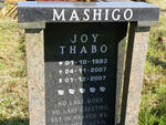 MASHIGO Joy Thabo 1993-2007