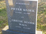 KLOEK Pieter 1910-1988 & Grietje WALS 1912-1997