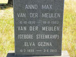 MEULEN Anno Max, van der 1930-1983 & Elva Gezina STEENKAMP 1930-2013