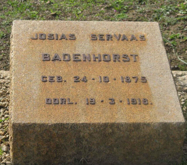 BADENHORST Josias Servaas 1875-1918