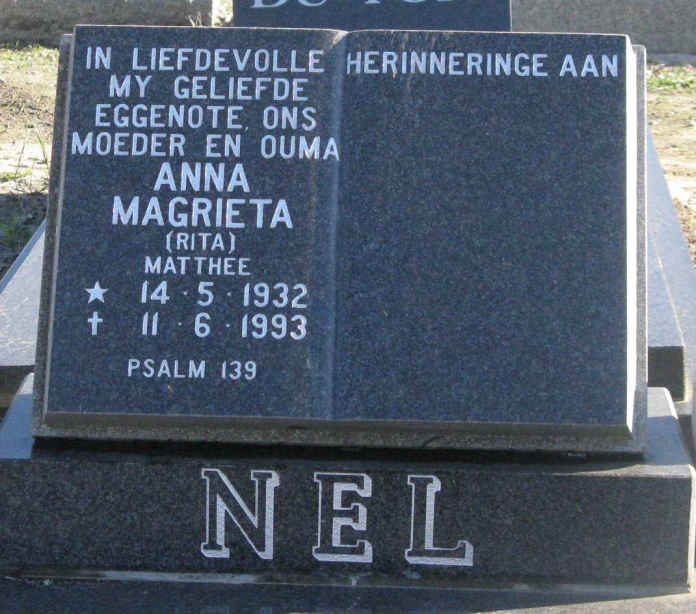 NEL Anna Magrieta nee MATTHEE 1932-1993