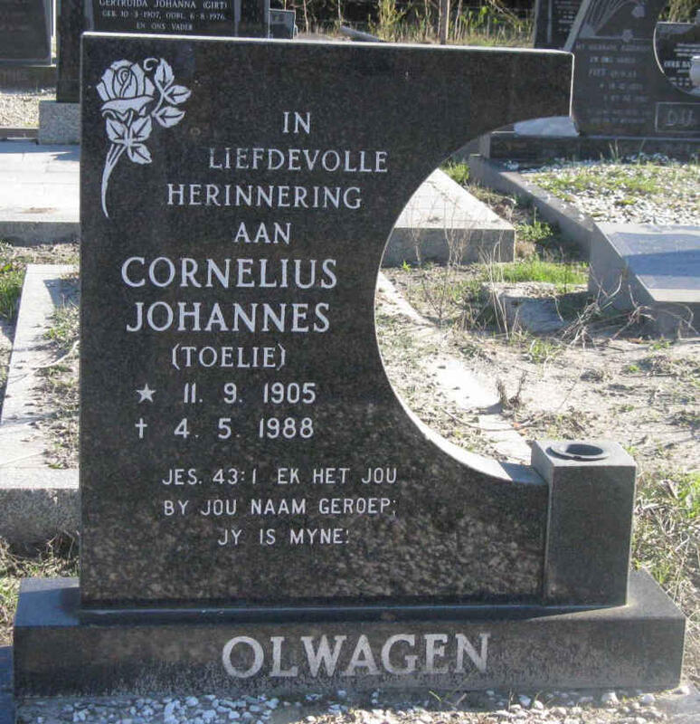 OLWAGEN Cornelius Johannes 1905-1988