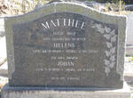 MATTHEE Johan 1891-1957 & Helene 1899-1956