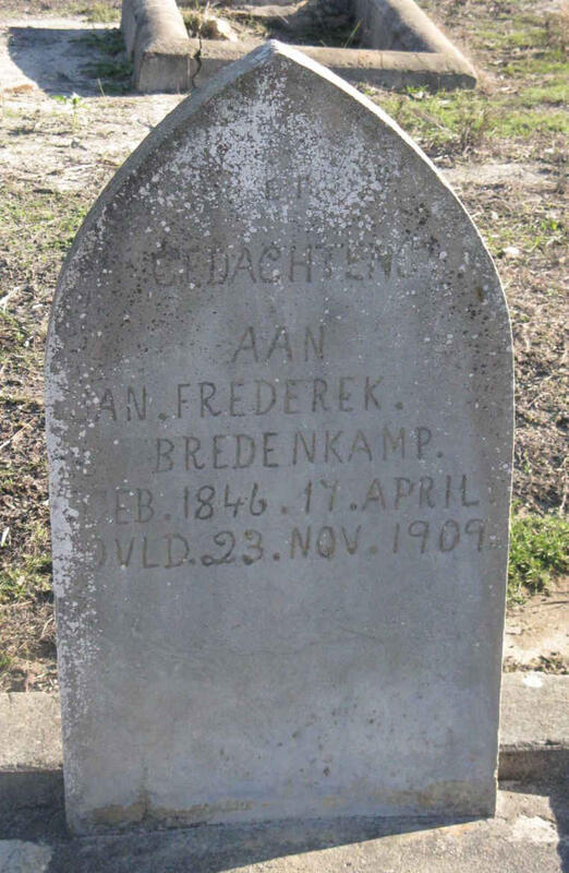 BREDENKAMP Jan Frederek 1846-1909