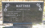 MATTHEE Christoffel H.F. 1943-1990