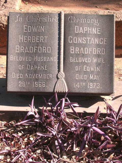 BRADFORD Edwin Herbert -1966 & Daphne Constance -1973