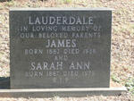 LAUDERDALE James 1882-1938 & Sarah Ann 1887-1979