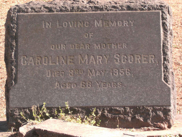 SCORER Caroline Mary -1956