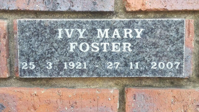 FOSTER Ivy Mary 1921-2007