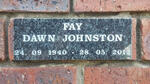 JOHNSTON Fay Dawn 1940-2012