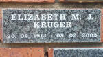 KRUGER Elizabeth M. J. 1913-2003