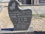RAADGEVER Sybil 1937-1980