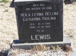 LEWIS Heila Levina Helena Catharina Paulina 1918-1989