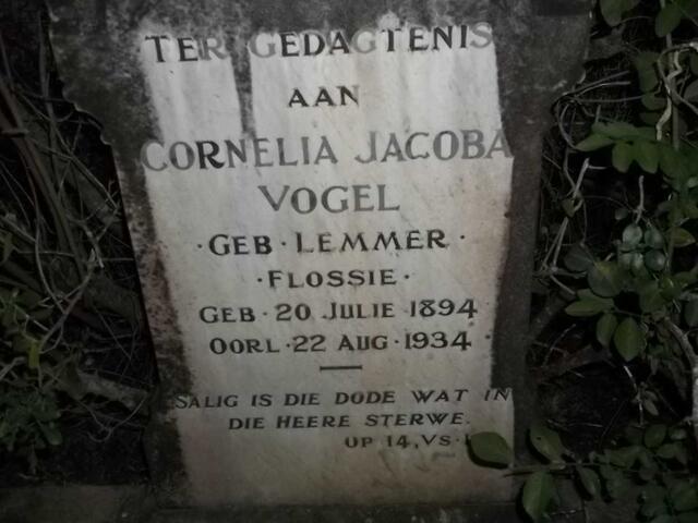 VOGEL Cornelia Jacoba nee LEMMER 1894-1934