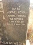 ASWEGEN Janetje Laphina Catarina Fransina, van 1910-1949
