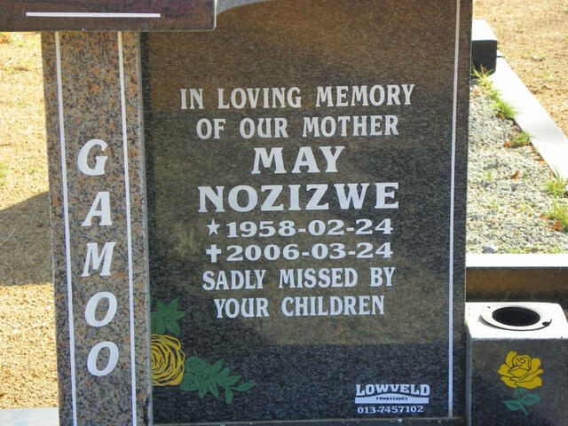 GAMOO May Nozizwe 1958-2006