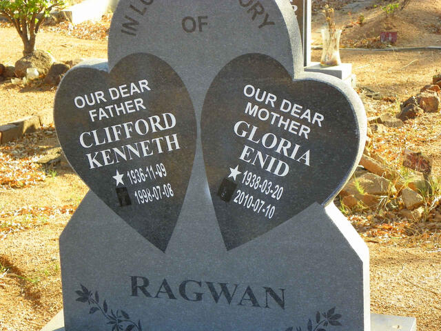 RAGWAN Clifford Kenneth 1936-1998 & Gloria Enid 1938-2010